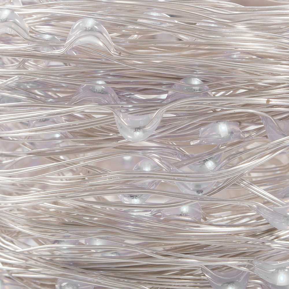Springos LED girlianda 100 mikro lempučių, šaltai balta ir rožinė, 9,9 m