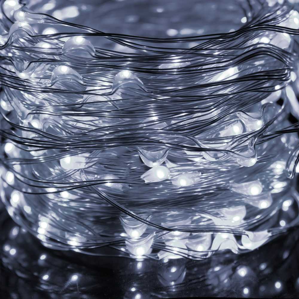 Springos Kalėdinės lemputės 100 LED šalta balta 10 m