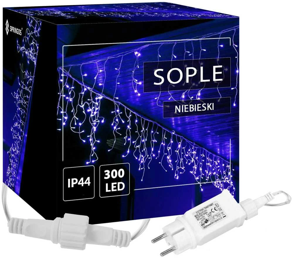 Springos Mėlyna LED girlianda varvekliai 300 LED