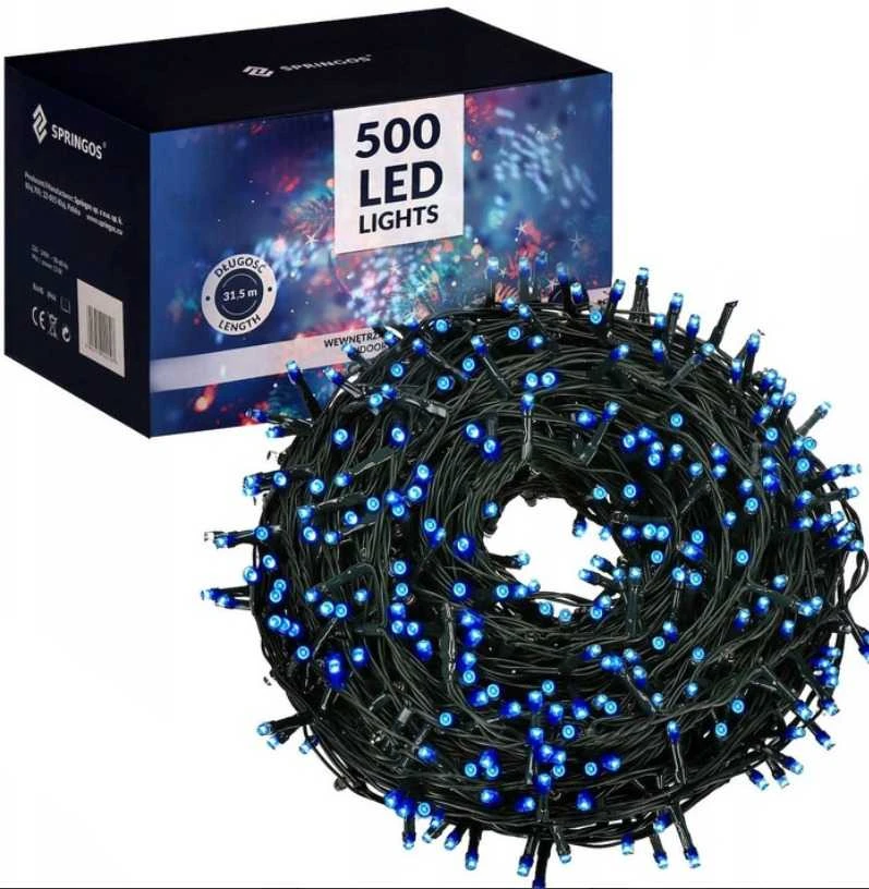 Kalėdinė girlianda Springos 500 LED, 41,5 m, IP44