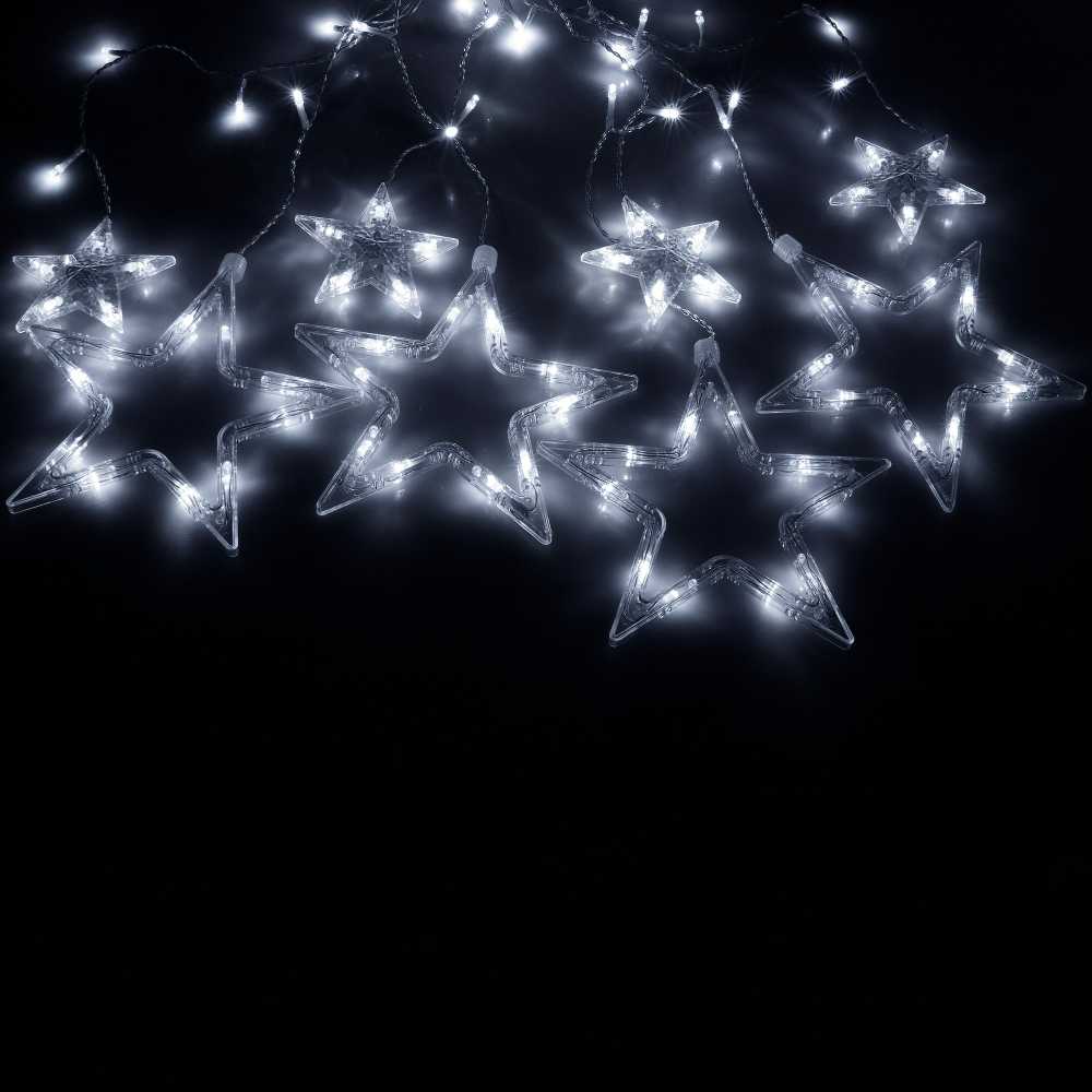 Šviesos girlianda Springos su žvaigždėmis, 92 LED, 8 funkcijos