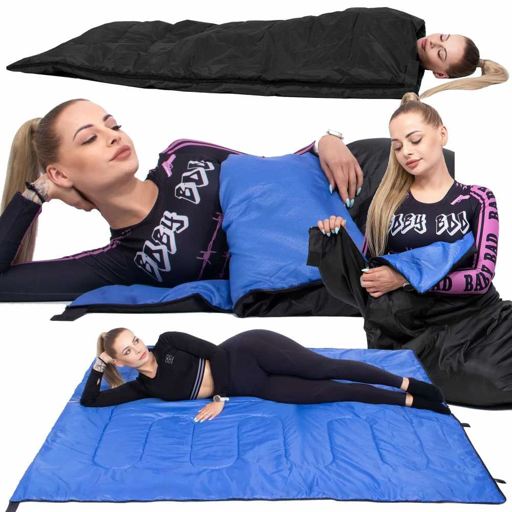 Turistinis miegmaišis Springos CS0044 190x73 cm juodas