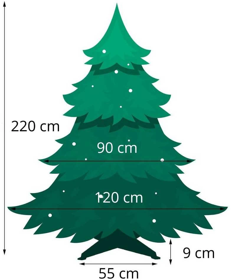 Springos Kalėdinė eglutė deimantinė pušis 220 cm