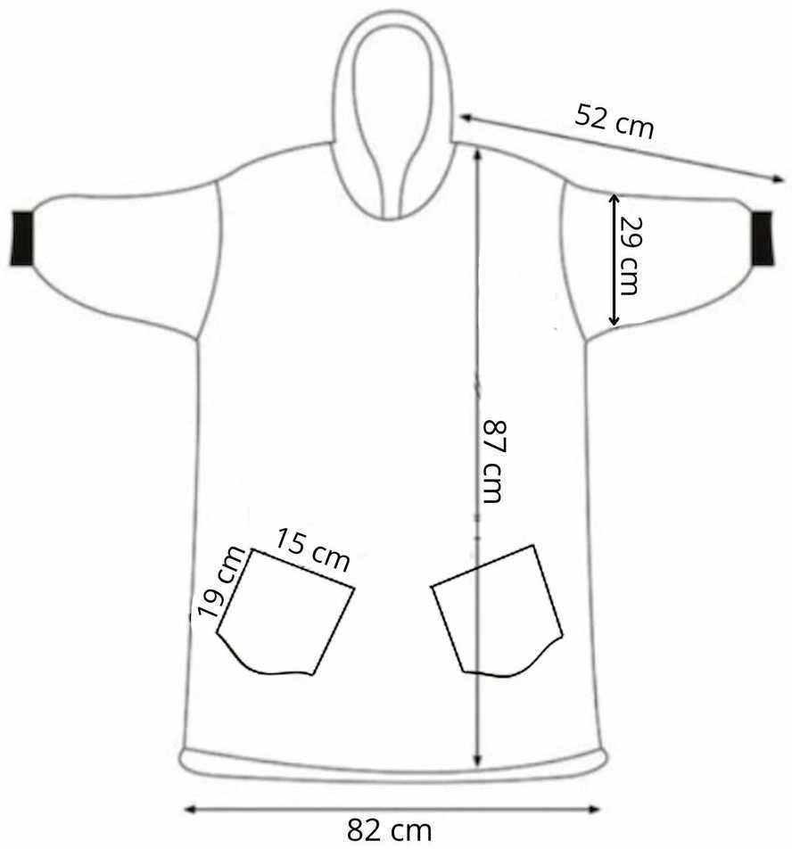 Springos megztinio-antklodės matmenų schema