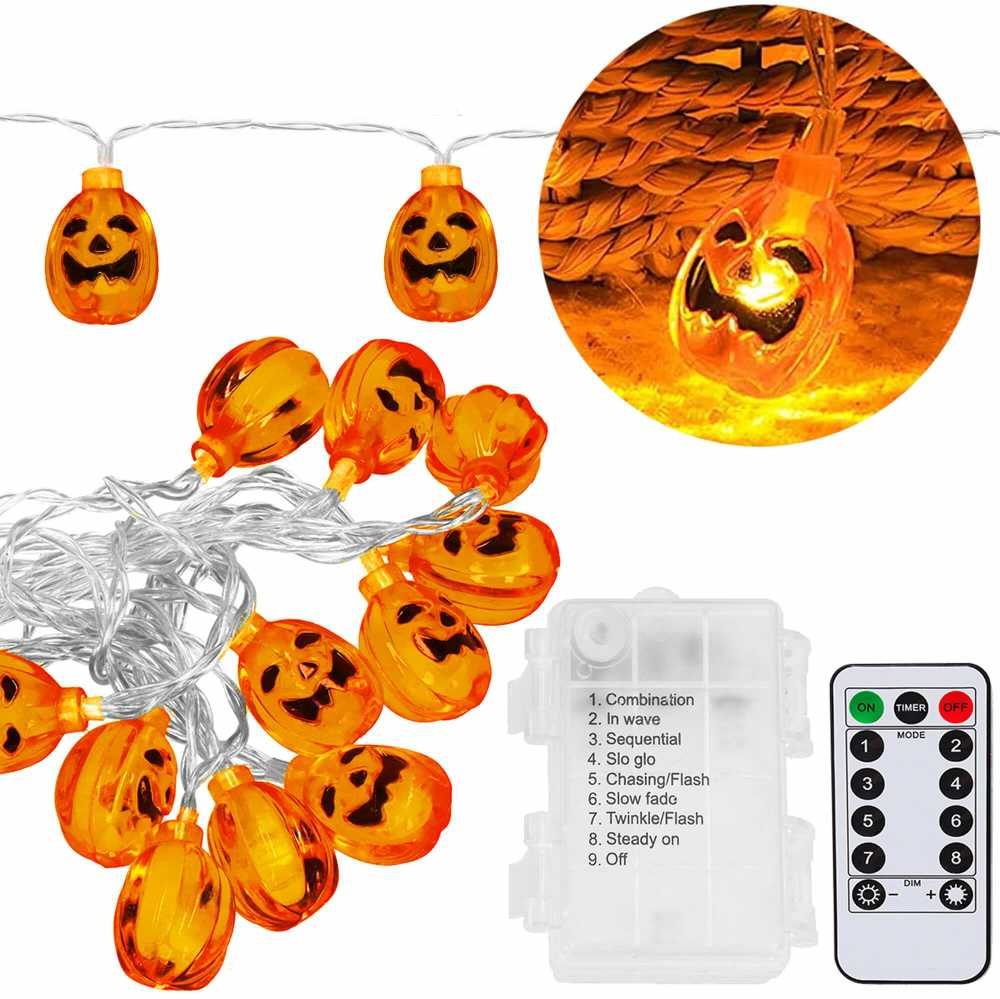 Springos Helovino šviesos dekoras CL4059 20 led lempos