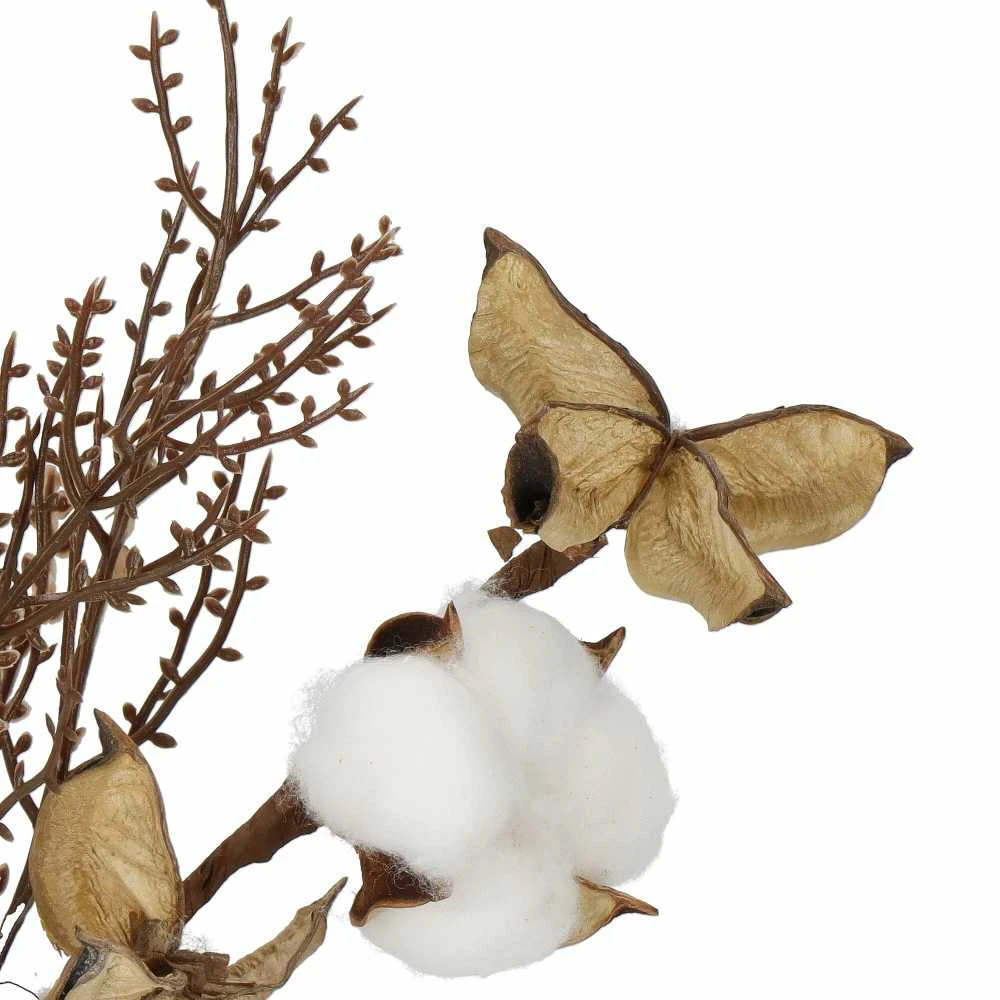 Dekoratyvinė šakelė su medvilnės kamuoliuku Springos, 37 cm