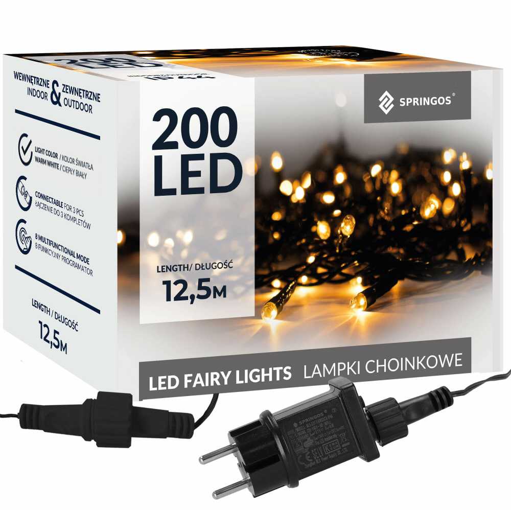Kalėdinė girlianda Springos 200 LED 12,5 m