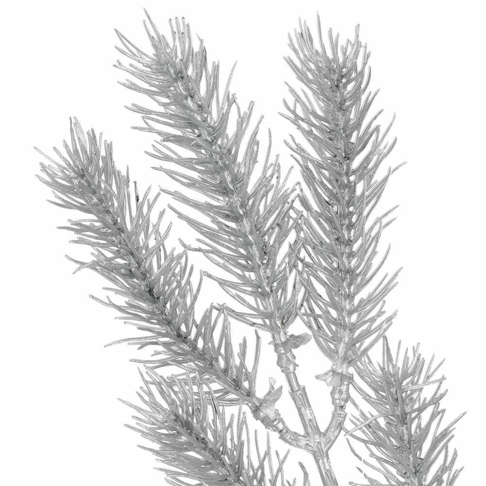 Dekoratyvinė šakelė Springos, 47 cm, žalia/sidabrinė