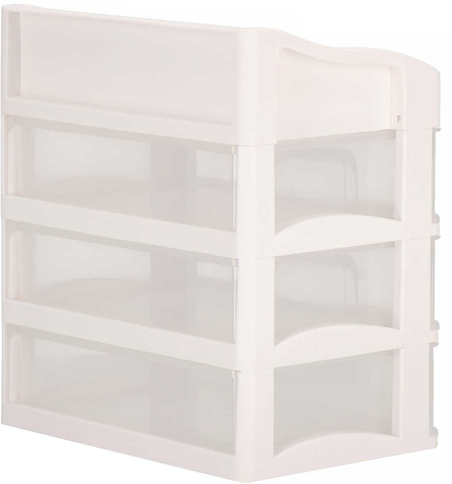 Springos Kosmetikos priemonių dėžutė BEAUTY BOX 3 DRAWERS OPEN CREAM