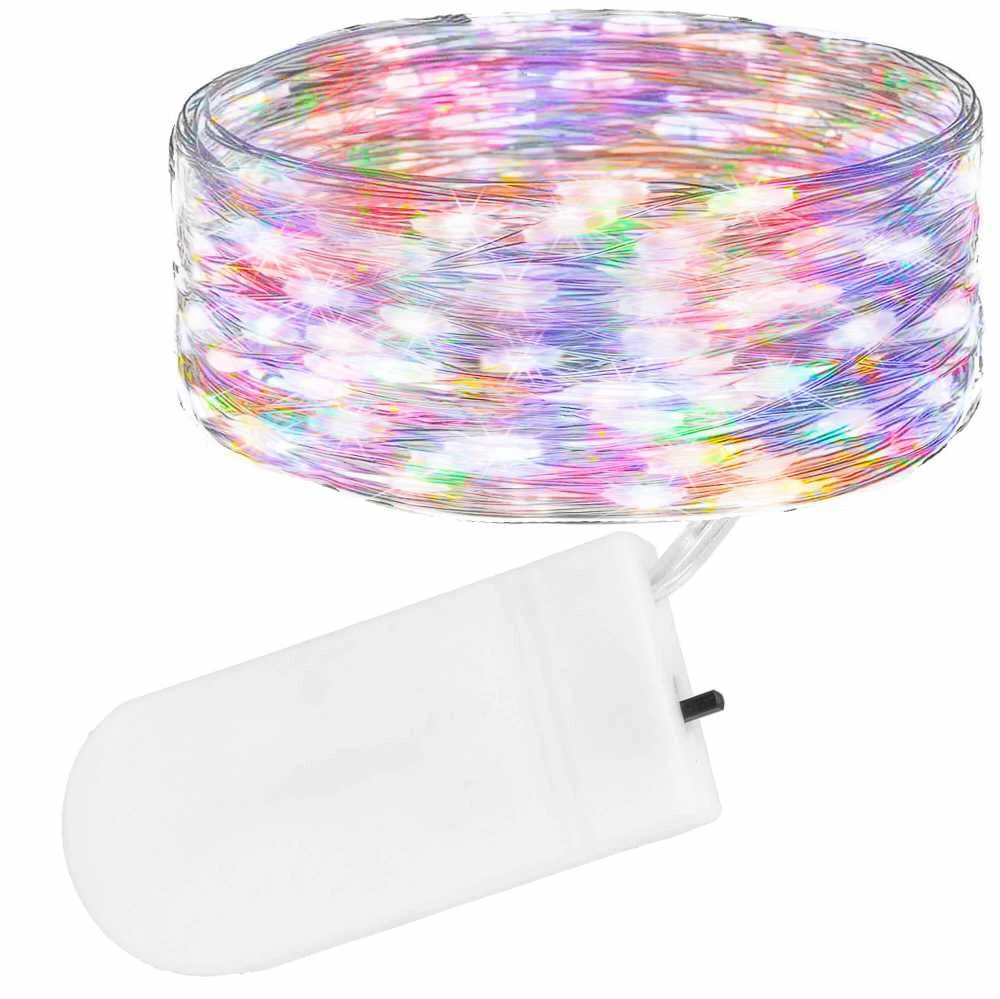Springos daugiaspalvės LED lemputės 20 vnt., 2 m