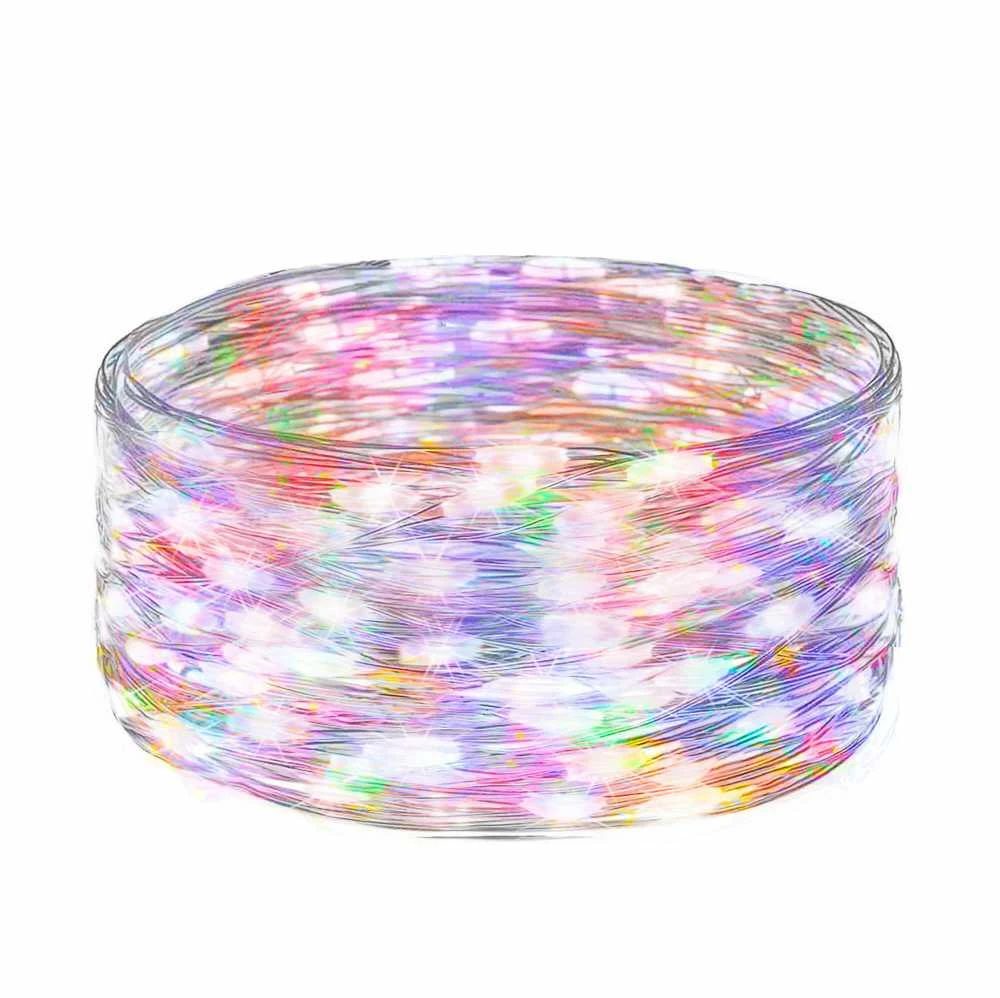 Springos daugiaspalvės LED lemputės 20 vnt., 2 m
