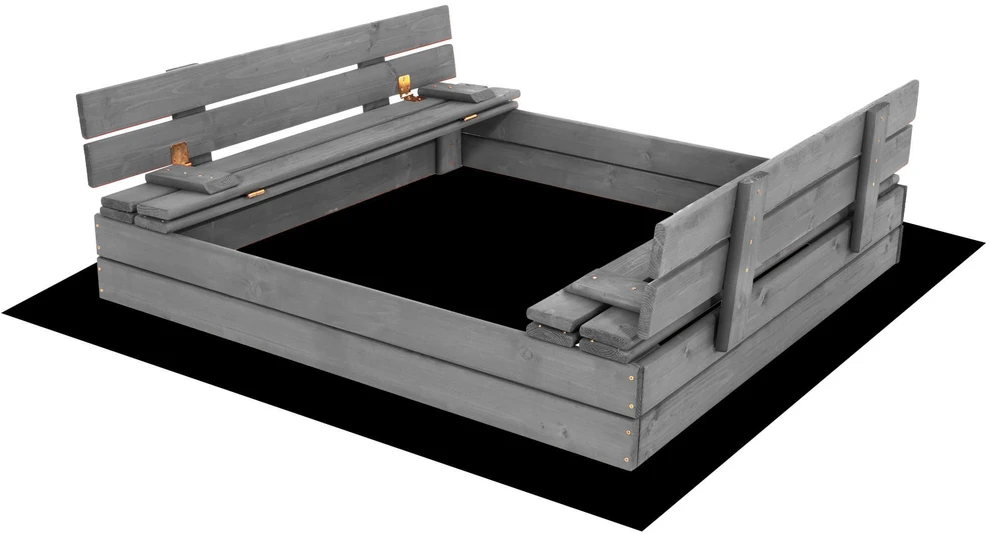 Springos Premium medinė smėlio dėžė SBP120SET01X 120 x 120 cm komplektas