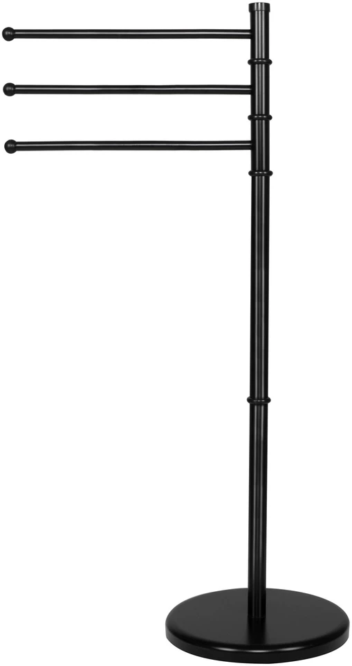 Springos Rankšluosčių stovas su 3 pasukamais laikikliais, juodas, 86 cm