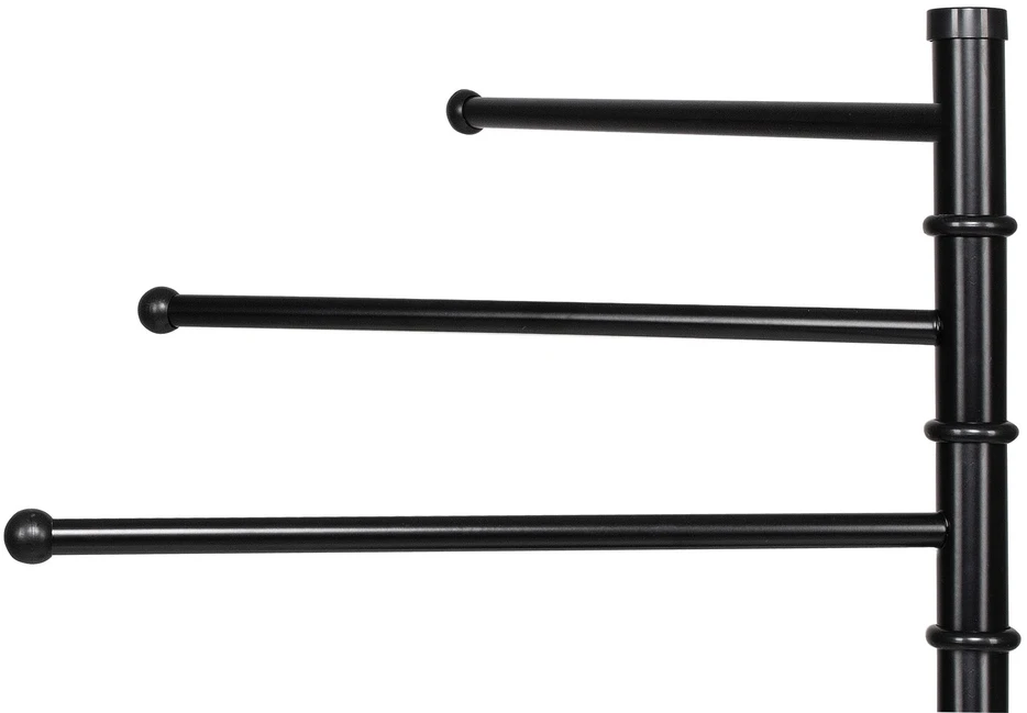Springos Rankšluosčių stovas su 3 pasukamais laikikliais, juodas, 86 cm