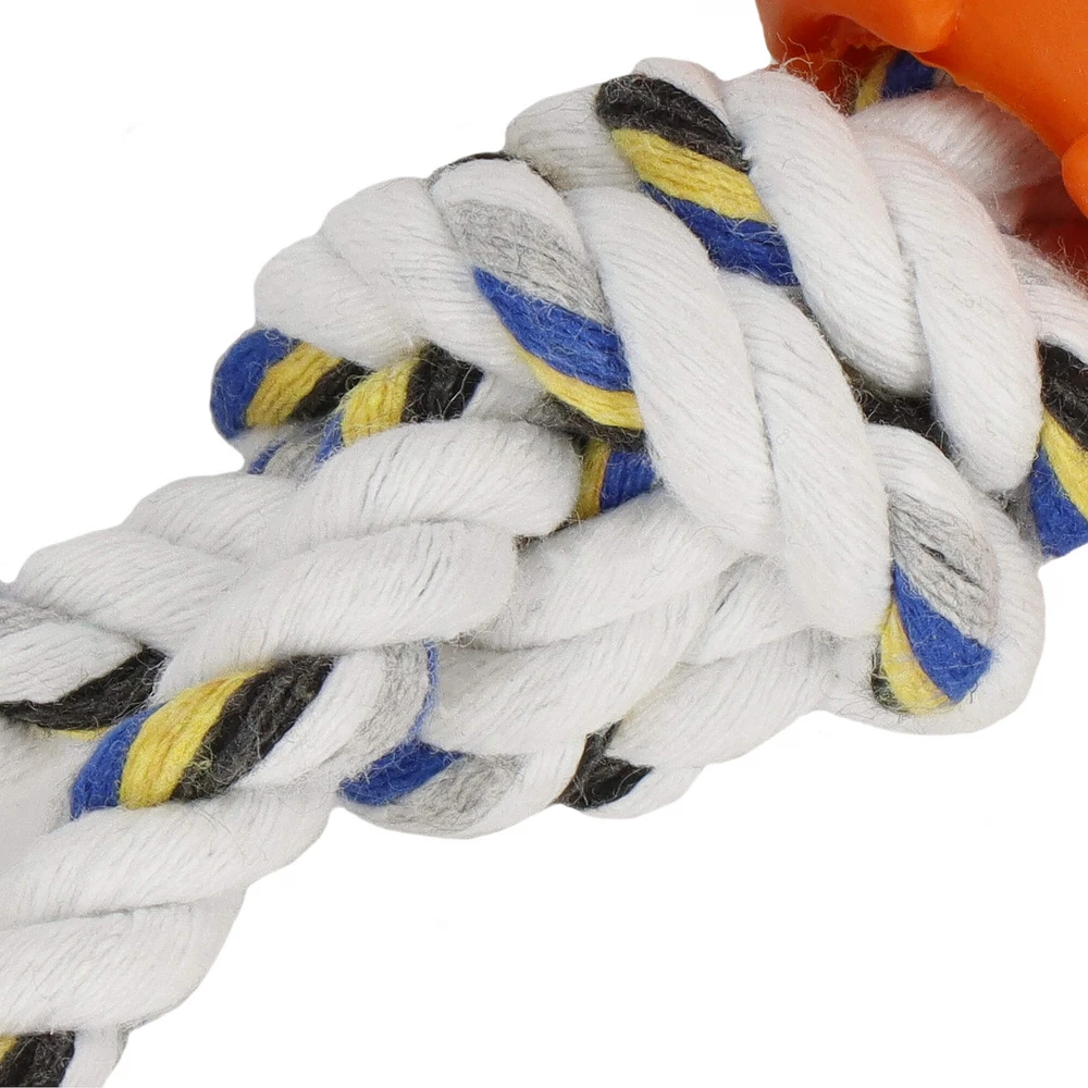 Šunų žaislas Springos guminis su virve 38 cm