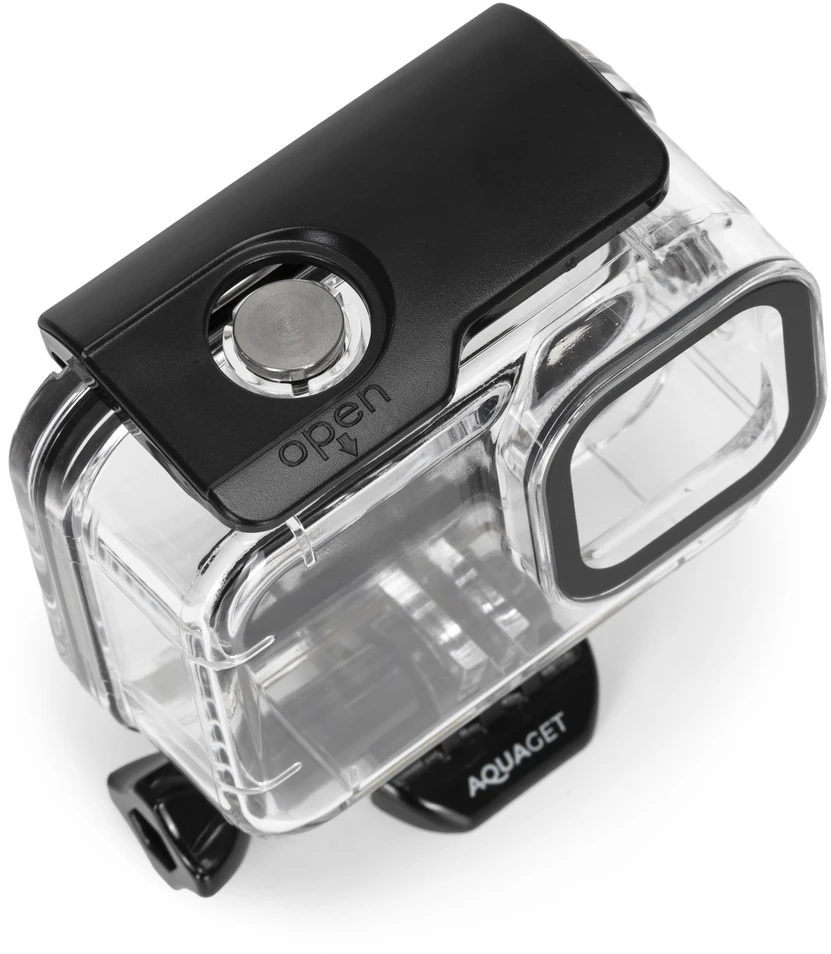 Springos Veiksmo kameros povandeninis korpusas, GoPro Hero 9–13, iki 45 m, skaidrus, 9 × 8,5 × 4,5 cm