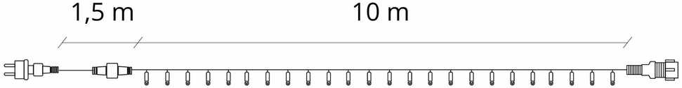 Kalėdinės lemputės Springos 240 LED, 11,5 m, IP44
