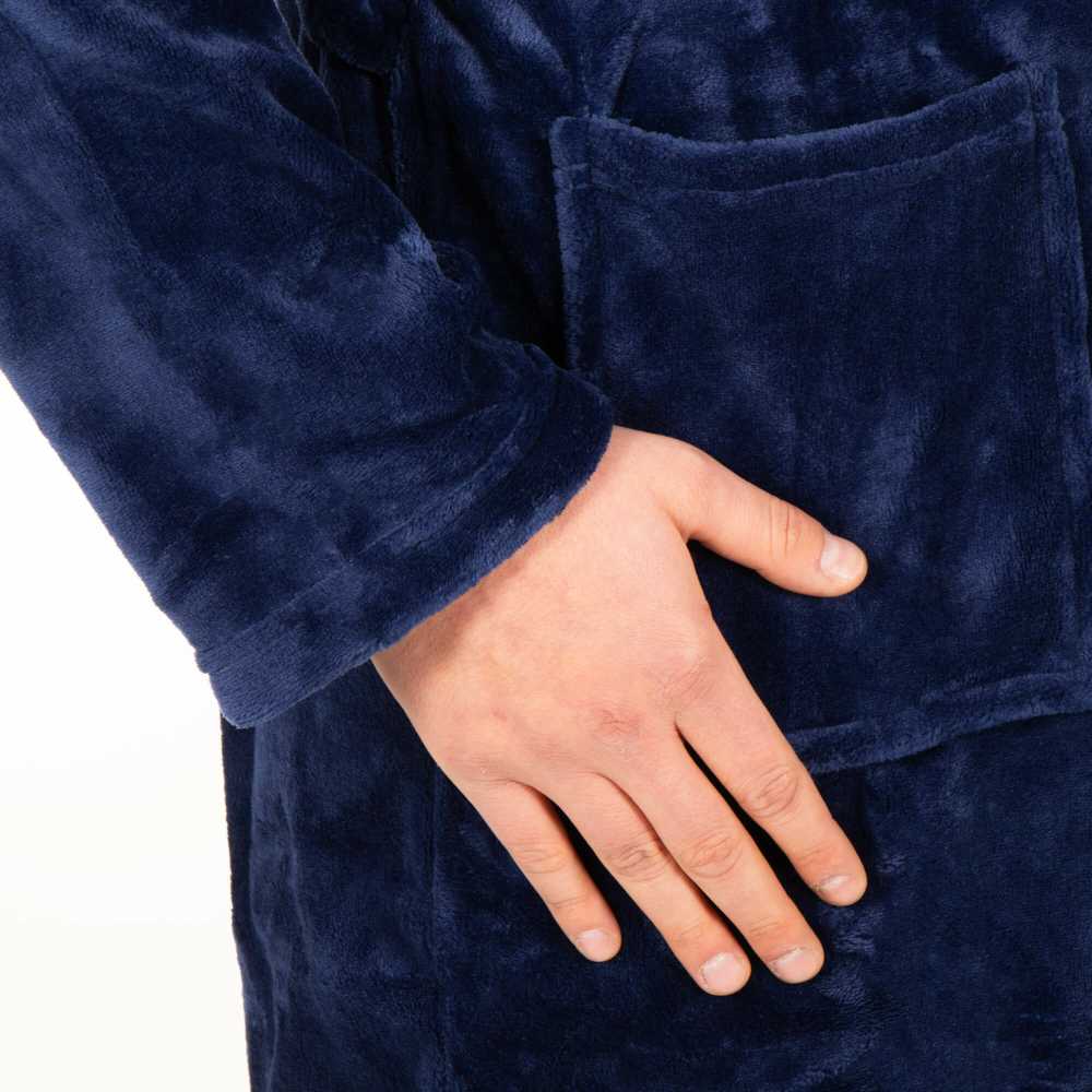 Vyriškas chalatas Springos XXL tamsiai mėlynas