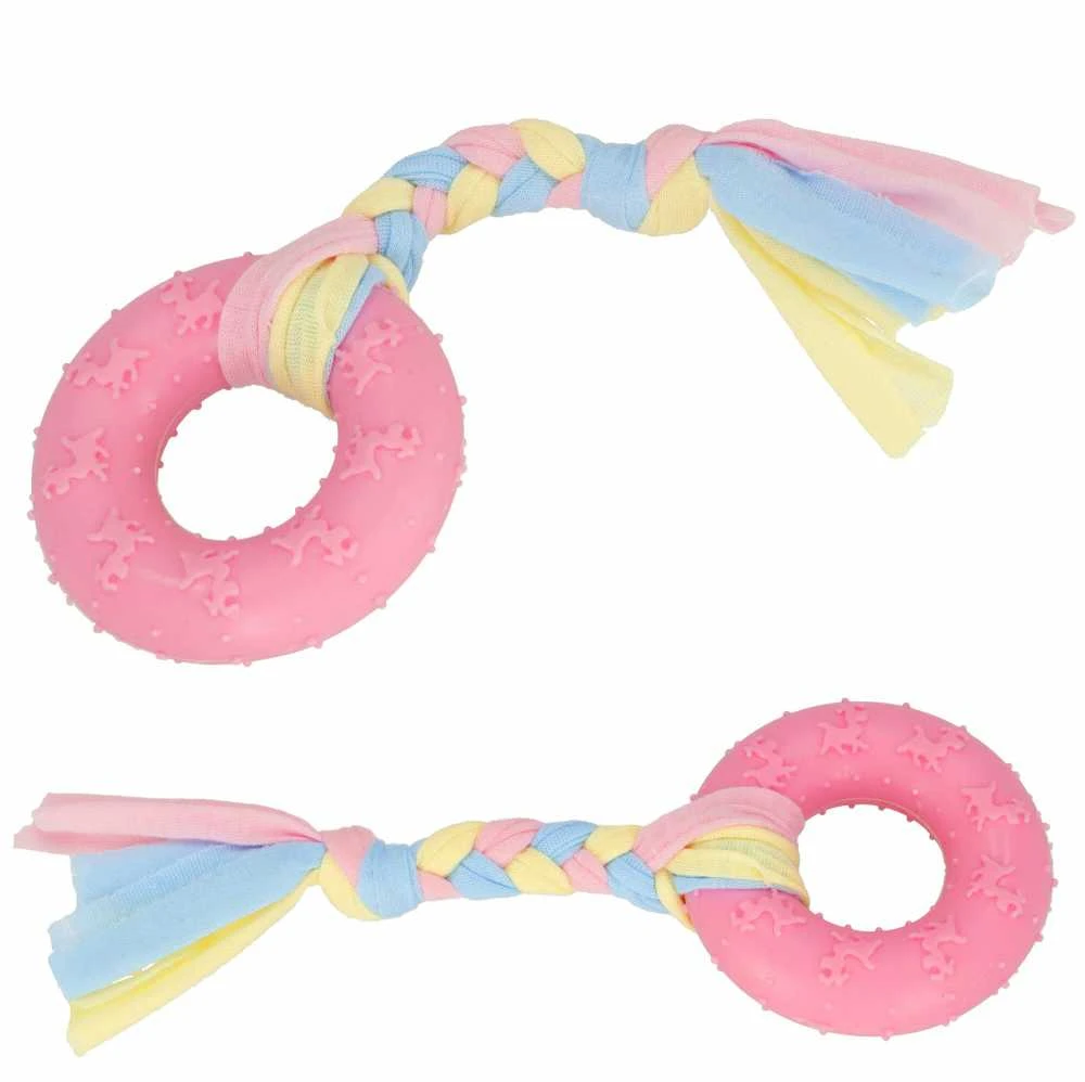 Šuns žaislas Springos PA1065, rožinis, 21 cm