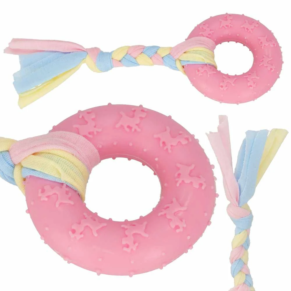 Šuns žaislas Springos PA1065, rožinis, 21 cm