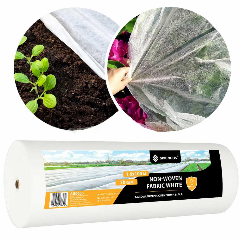 Agrotekstilė Springos 70g/m2 100x1,6m balta