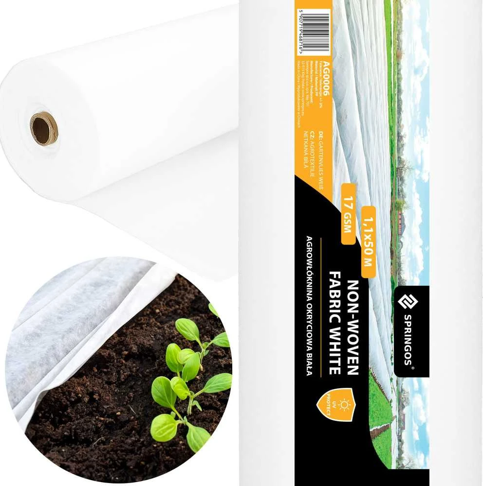 Agrotekstilė Springos AG0006 17g/m2 50x1,1 m balta