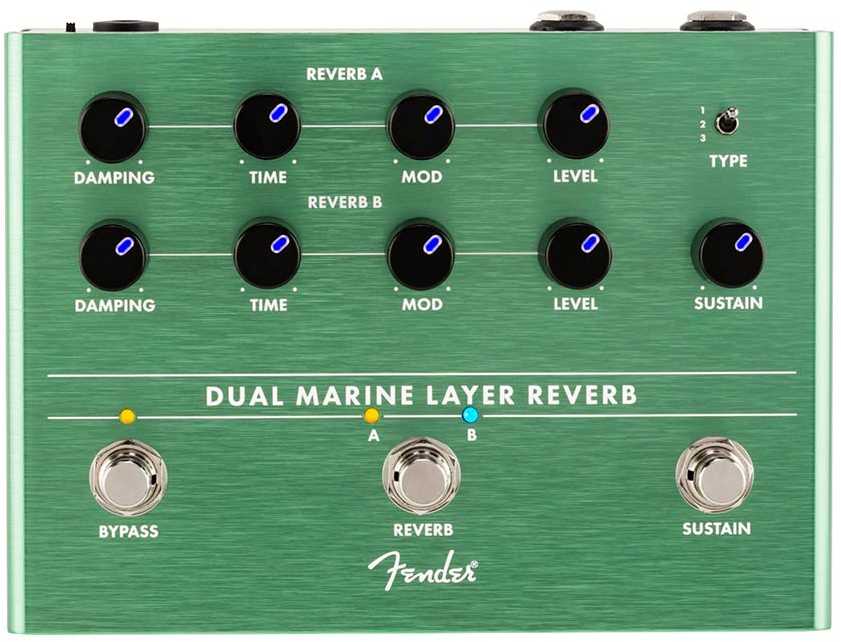 Fender Dual Marine Layer Reverb, efektų pedalas gitarai arba bosui 