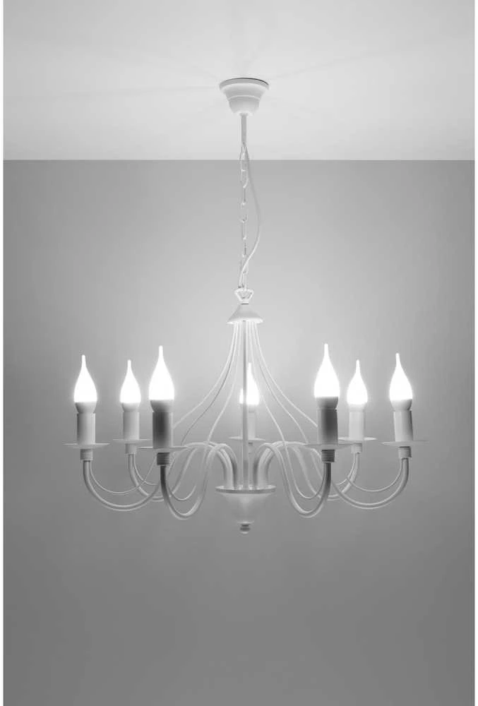 Lubinis šviestuvas Sollux Lighting Šviestuvas MINERWA 7 baltas
