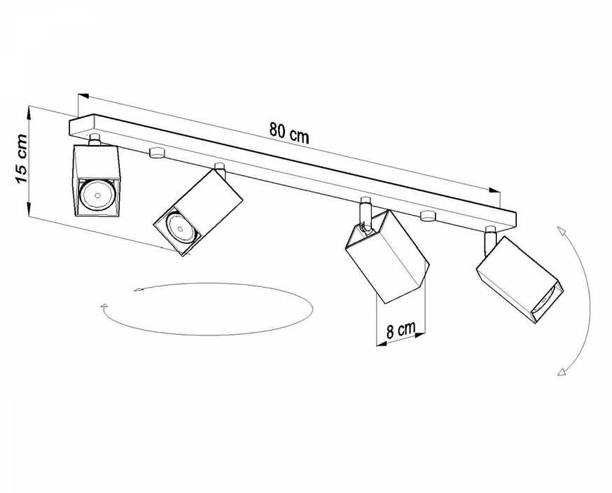 Sollux Lighting Sollux Lubinis šviestuvas MERIDA 4L baltas