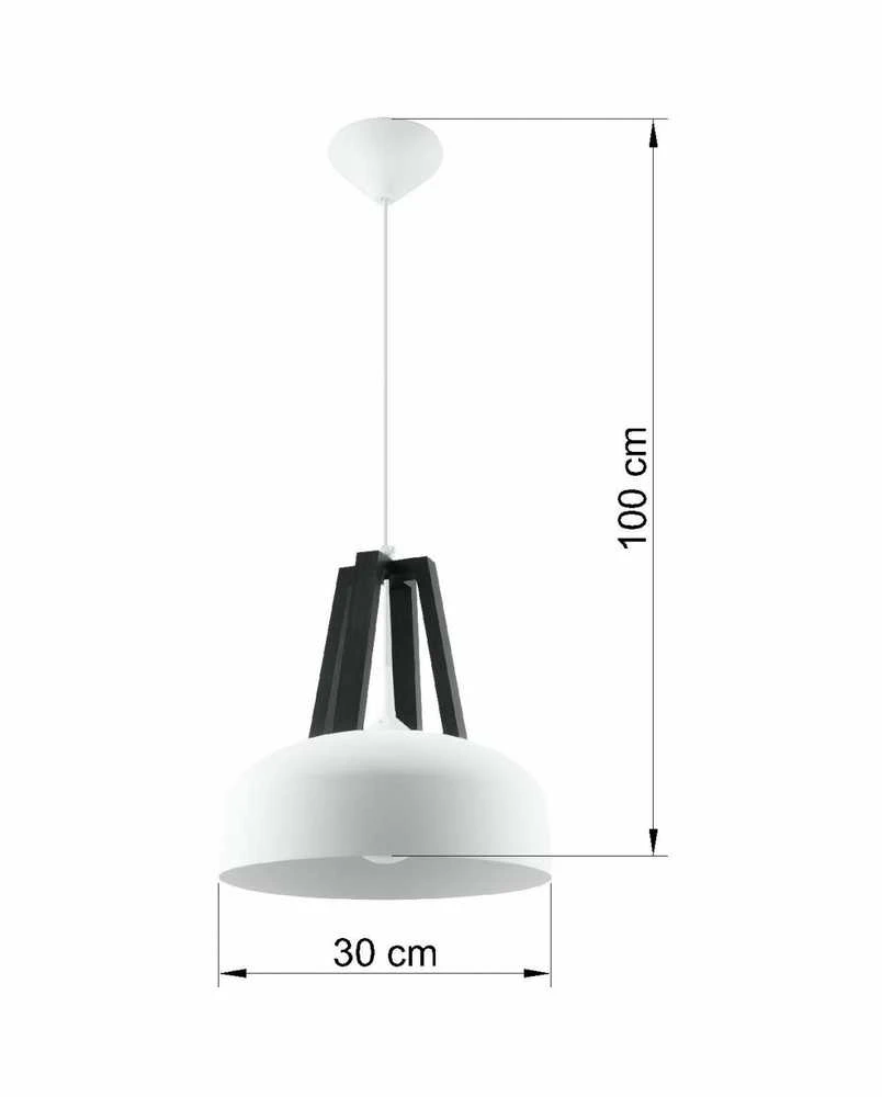 Sollux Pakabinamas šviestuvas CASCO baltas/juodas