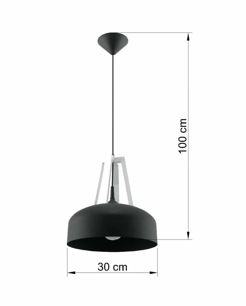 Sollux Pakabinamas šviestuvas CASCO juodas/baltas