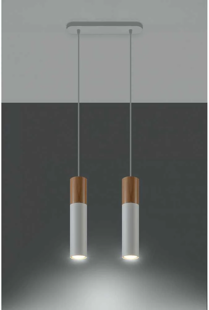Sollux Lighting Sollux Pakabinamas šviestuvas PABLO 2 baltas