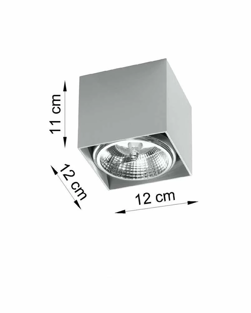 Lubinis šviestuvas Sollux Lighting Sollux Plafonas BLAKE pilkas
