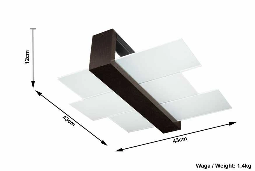 Lubinis šviestuvas Sollux lubiniai šviestuvai Fenix 2 wenge