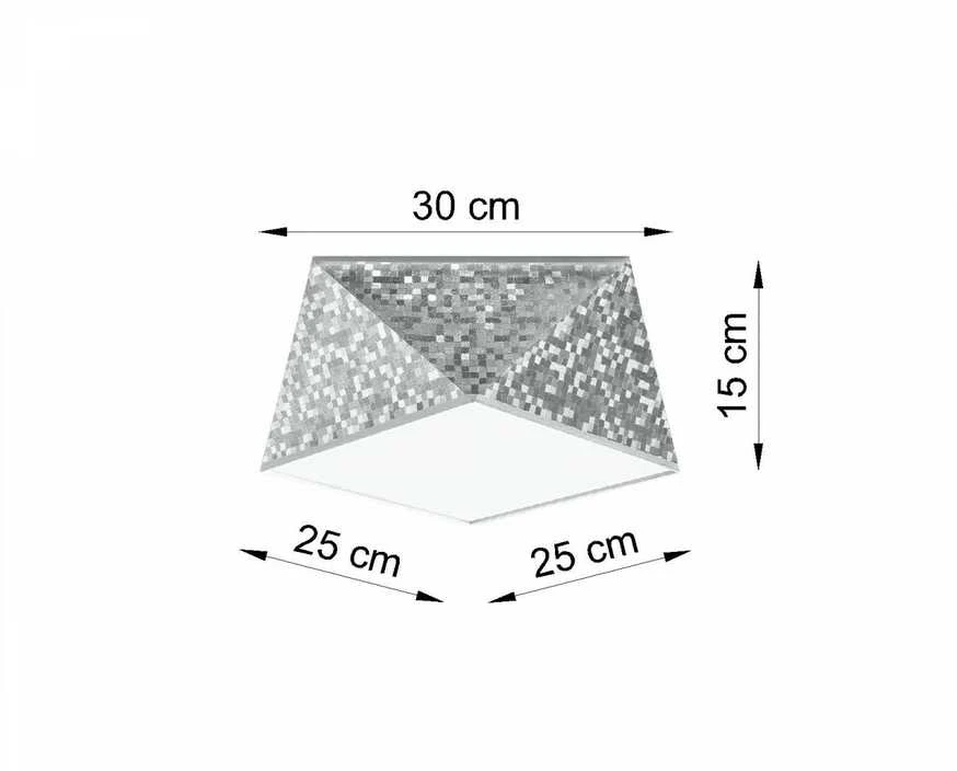 Lubinis šviestuvas Sollux Lighting Sollux Plafonas HEXA 25 sidabro