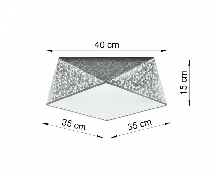 Lubinis šviestuvas Sollux Lighting Sollux Plafonas HEXA 35 sidabro