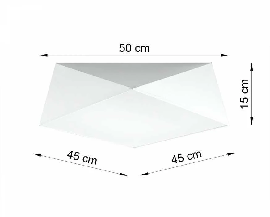 Lubinis šviestuvas Sollux Plafonas HEXA 45 baltas