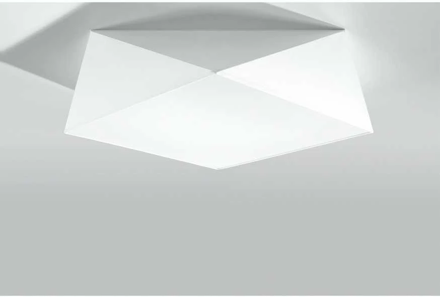 Lubinis šviestuvas Sollux Plafonas HEXA 45 baltas