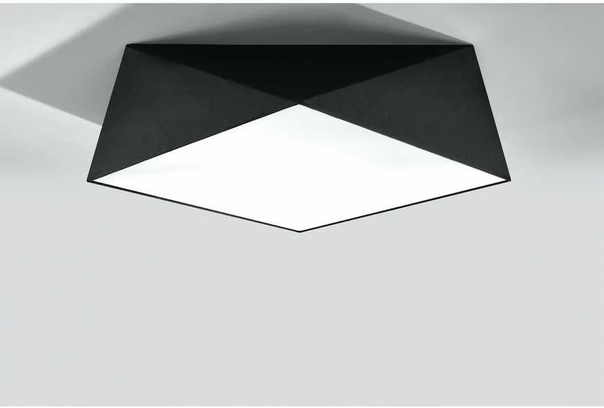 Lubinis šviestuvas Sollux Plafonas HEXA 45 juodas
