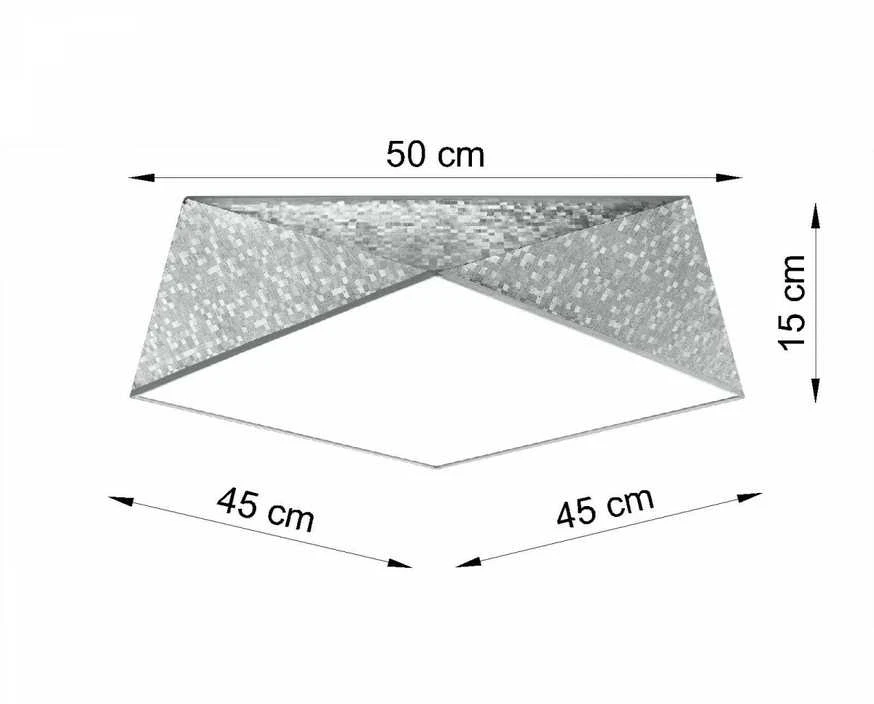Lubinis šviestuvas Sollux Lighting Sollux Plafonas HEXA 45 sidabro