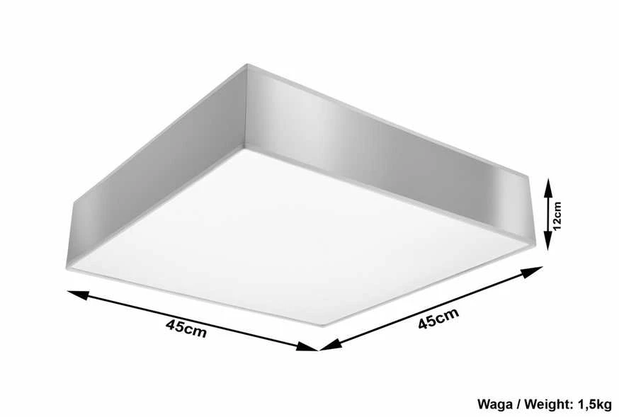Lubinis šviestuvas Sollux Lighting Sollux Plafonas HORUS 45 pilkas