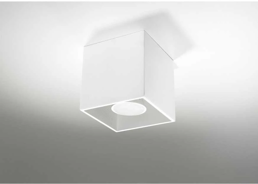 Lubinis šviestuvas Sollux Plafonas QUAD 1 baltas