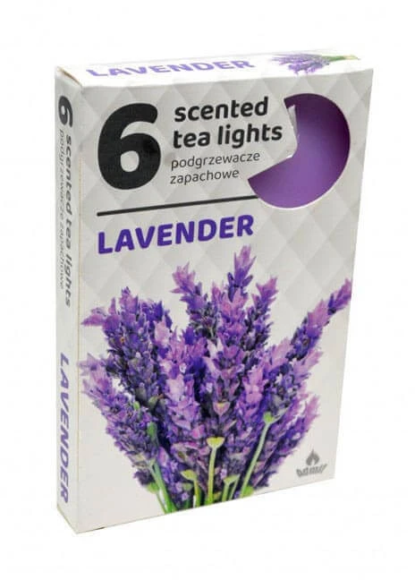 Admit Arbatinės kvepiančios žvakutės Lavender 6vnt