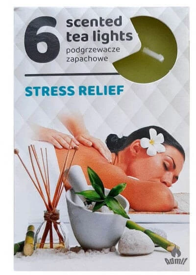 Admit Arbatinės kvepiančios žvakutės Stress Relief 6vnt