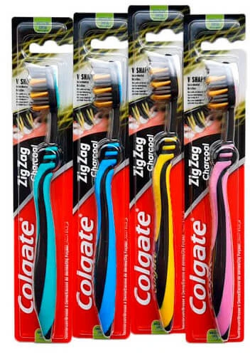 Dantų šepetėlis Colgate Zig Zag Charcoal Medium