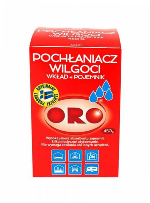 Sausintuvas Drėgmės sugėriklis su indu ORO Bekvapis 450g