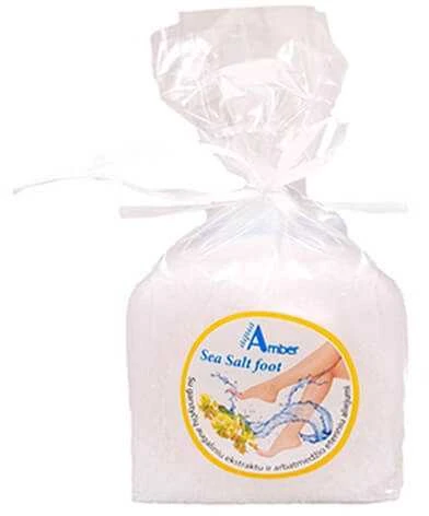 Druska kojų vonelėms Aqua Amber su garstyčių augaliniu ekstraktu ir arbatmedžio eteriniu aliejumi 300g