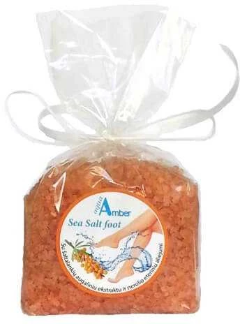Druska kojų vonelėms Aqua Amber su šaltalankių augaliniu ekstraktu ir nerolio eteriniu aliejumi 300g