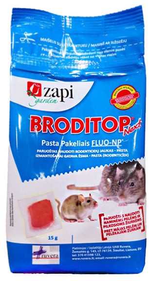Graužikų nuodai BRODITOP Next pasta 10x15g