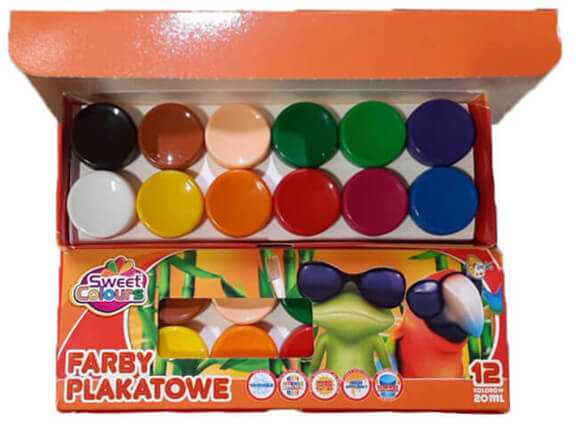 Otocki Guašas SWEET COLOURS,12 spalvų